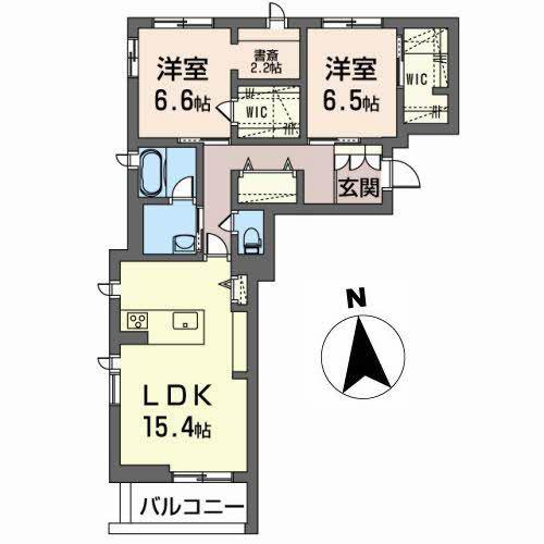 ラ・ルーチェ台原(2LDK/3階)の間取り写真