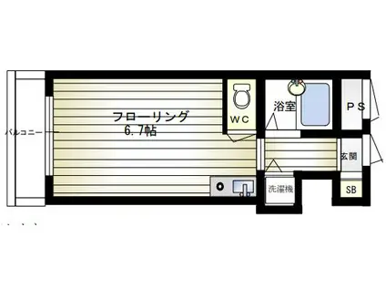 シャルムメゾン本庄(ワンルーム/3階)の間取り写真