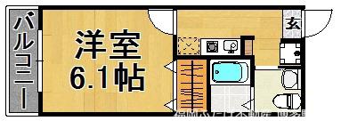 CASAMENTO SCOLO (1K/2階)の間取り写真