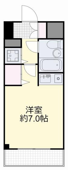 ダイアパレス弓之町(ワンルーム/5階)の間取り写真