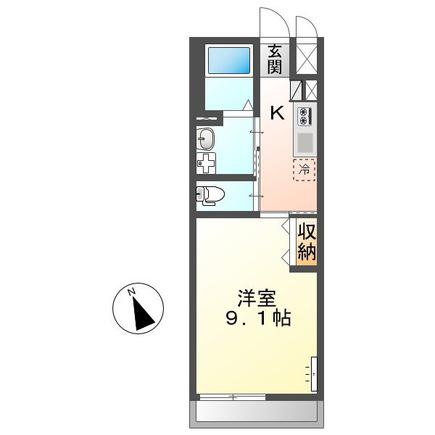 メゾンボナールM(1K/2階)の間取り写真