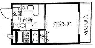 グリーンハイツ5号(1DK/1階)の間取り写真