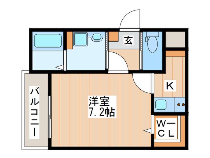 GRACIAS COURT大利元町(1K/3階)の間取り写真