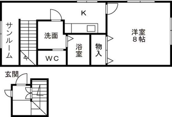 アバンティ上田島(1K/2階)の間取り写真