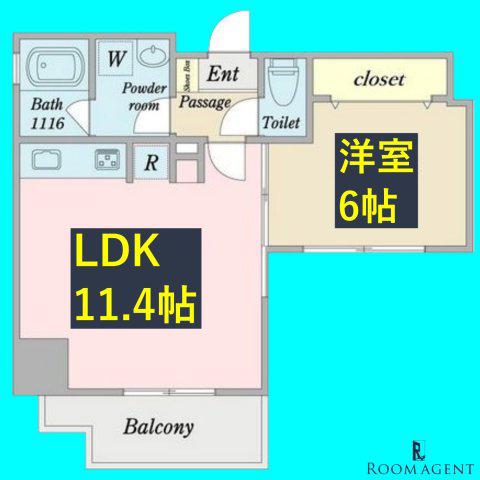 プリヴィアーレ金山(1LDK/12階)の間取り写真