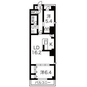 NR新栄(2LDK/8階)の間取り写真