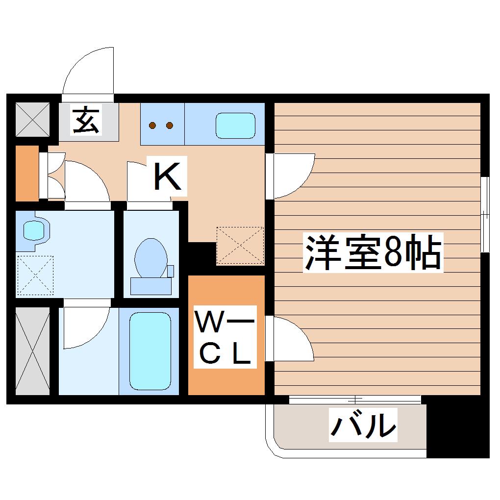 リバブルハイツIII(1K/1階)の間取り写真