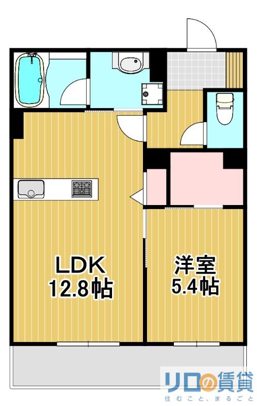モンセル(1LDK/3階)の間取り写真