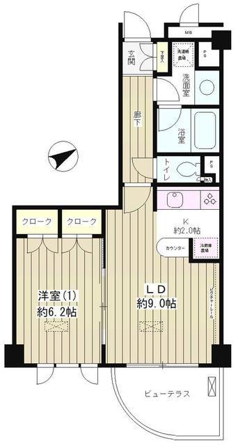 LAPYUTA(1LDK/3階)の間取り写真