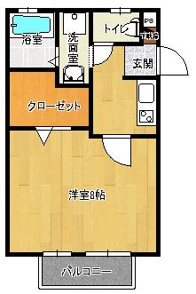 グリーンサイドアイエス(1K/1階)の間取り写真