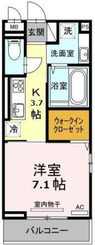 アイリーブ南佐古(1K/3階)の間取り写真