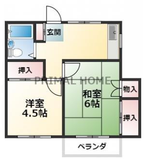 さくらハイツ(2DK/2階)の間取り写真