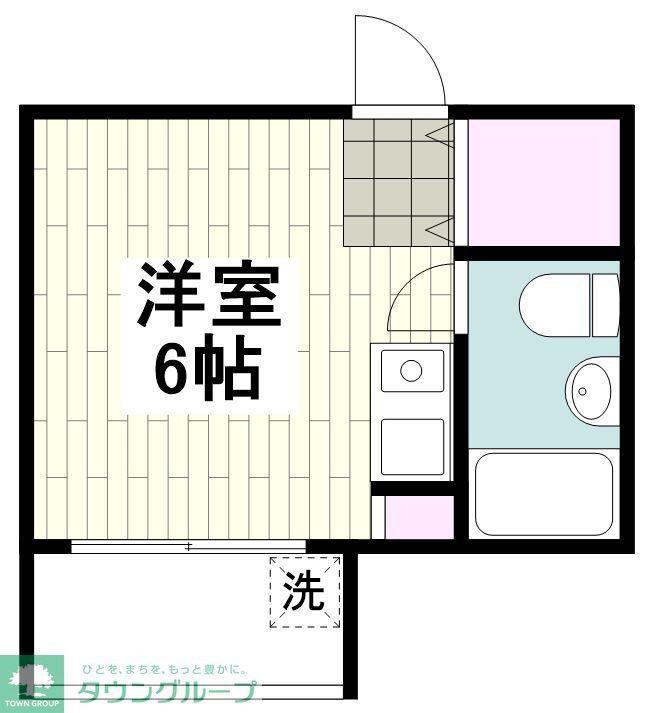 サンハイツ洗足(ワンルーム/2階)の間取り写真