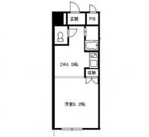 メゾン北1条(1DK/3階)の間取り写真