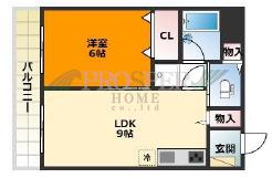 ファースト小阪(1LDK/3階)の間取り写真