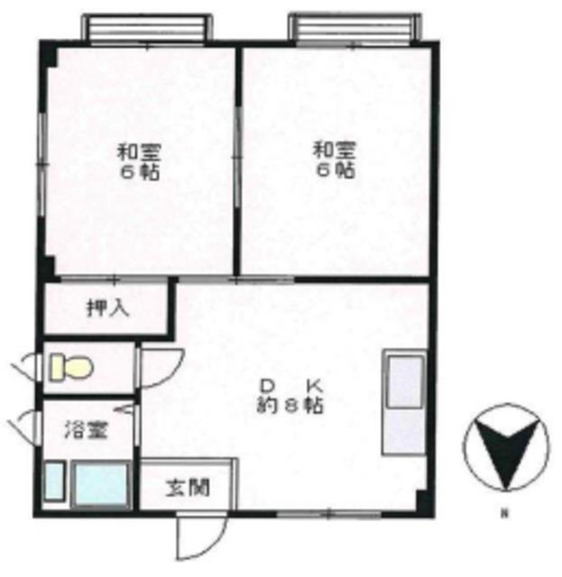東和ハイデンス(2DK/3階)の間取り写真
