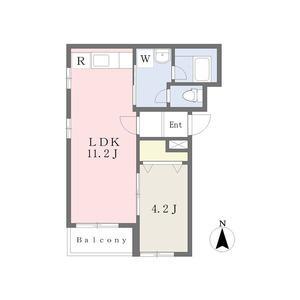 ヒーロー都南(1LDK/3階)の間取り写真