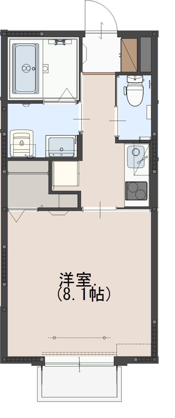 コンフォーティア並榎(1K/2階)の間取り写真