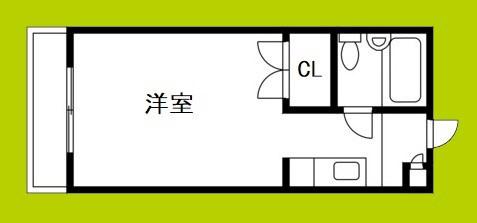 ヴェスタ天神橋(ワンルーム/3階)の間取り写真