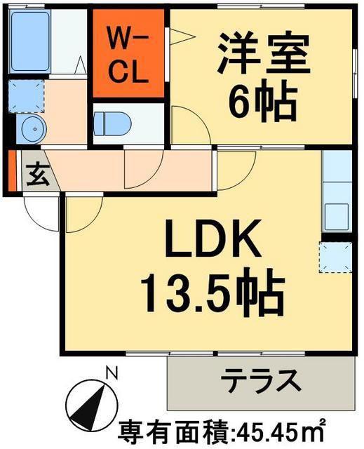 ル・マリアージュ(1LDK/1階)の間取り写真