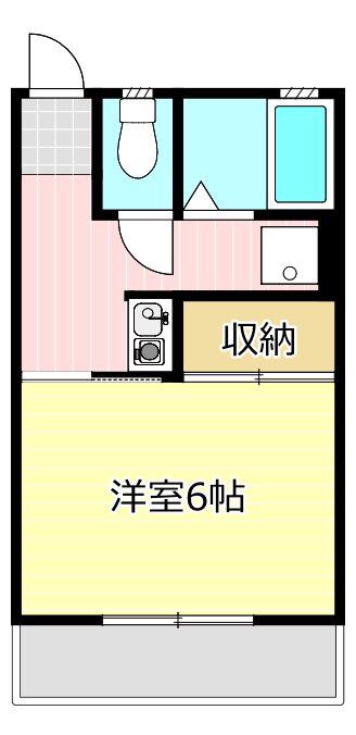 プレシア佐鳴(1K/2階)の間取り写真