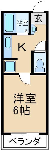 レジス14(1K/3階)の間取り写真