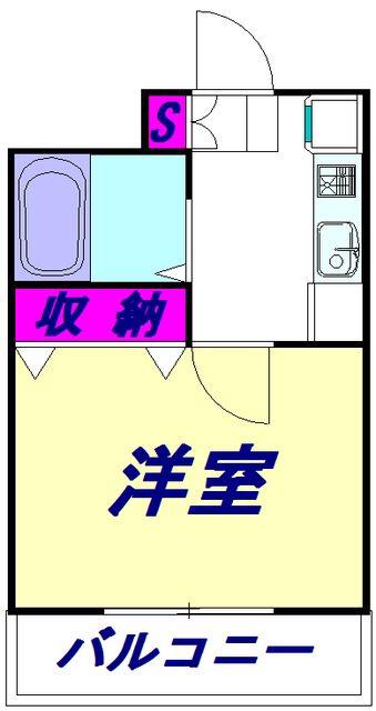 CENT浦和(1K/3階)の間取り写真