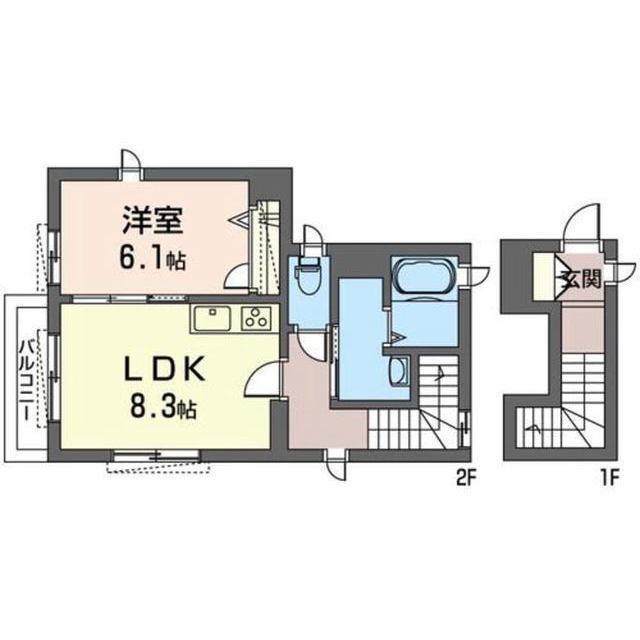 プチガーデン(1LDK/2階)の間取り写真