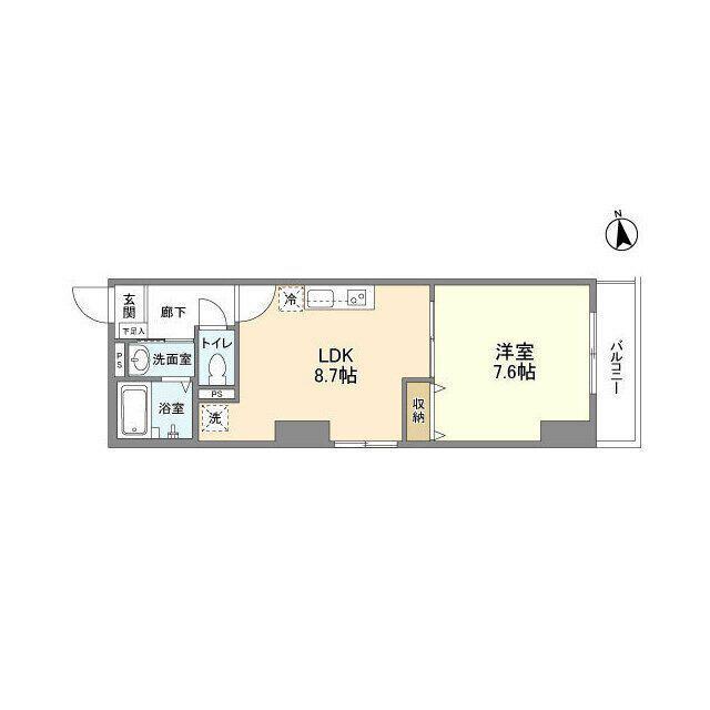 シャルム東陽(1LDK/3階)の間取り写真