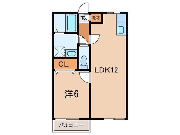 成増ハイム(1LDK/2階)の間取り写真