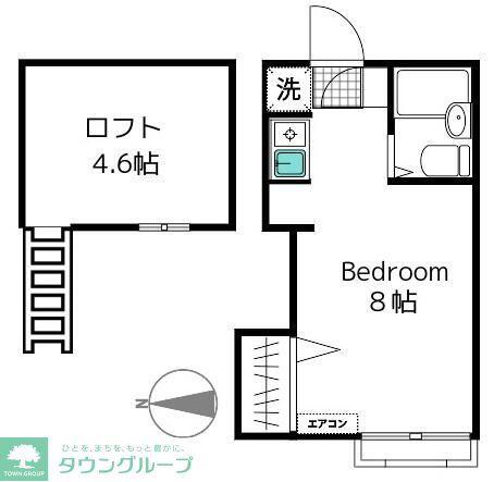 グレースステージ(ワンルーム/2階)の間取り写真