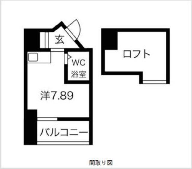 ドエルイン大井町(ワンルーム/8階)の間取り写真