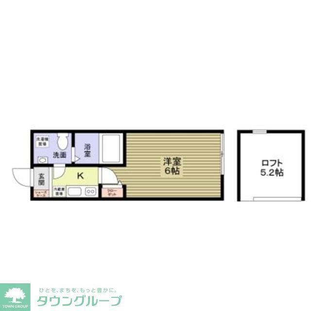 アザーレ・パッシオ町田(1K/2階)の間取り写真