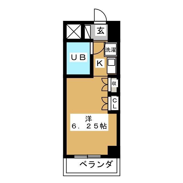 K COURT(ワンルーム/2階)の間取り写真