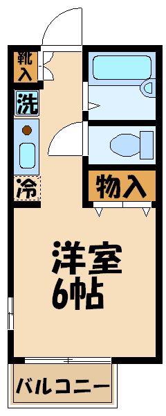 ドルフ北烏山(1K/2階)の間取り写真