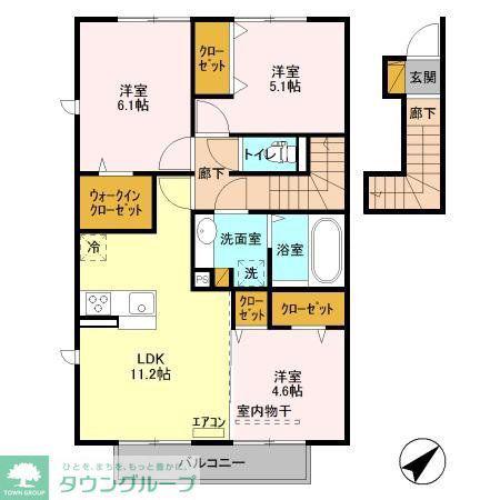 流鉄流山線 流山駅 徒歩6分 2階建 築7年(3LDK/2階)の間取り写真