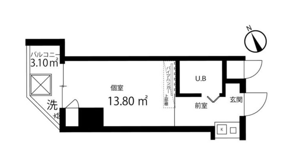 柏木MURA(1K/5階)の間取り写真