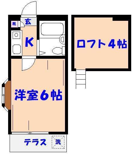 ジュネパレス市川第3(1K/1階)の間取り写真