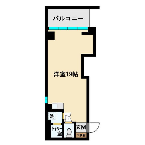 第二福島ビル(ワンルーム/4階)の間取り写真