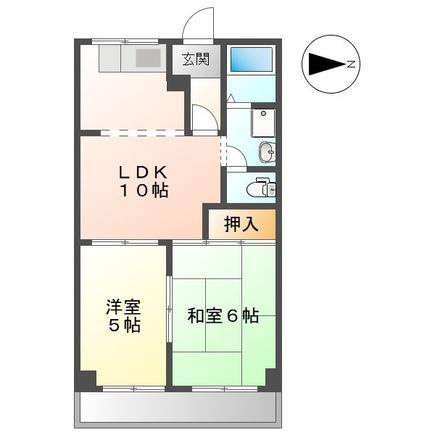 ラフォーレ神谷(2LDK/1階)の間取り写真