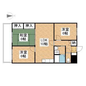 パークタウン小田井(3LDK/5階)の間取り写真