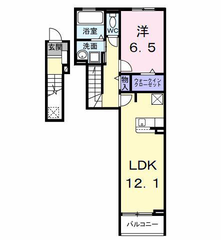 PEANUTS(1LDK/2階)の間取り写真
