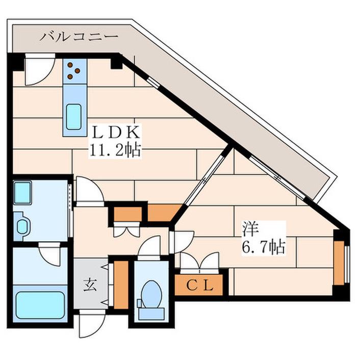 エタニティ金沢文庫(1LDK/3階)の間取り写真