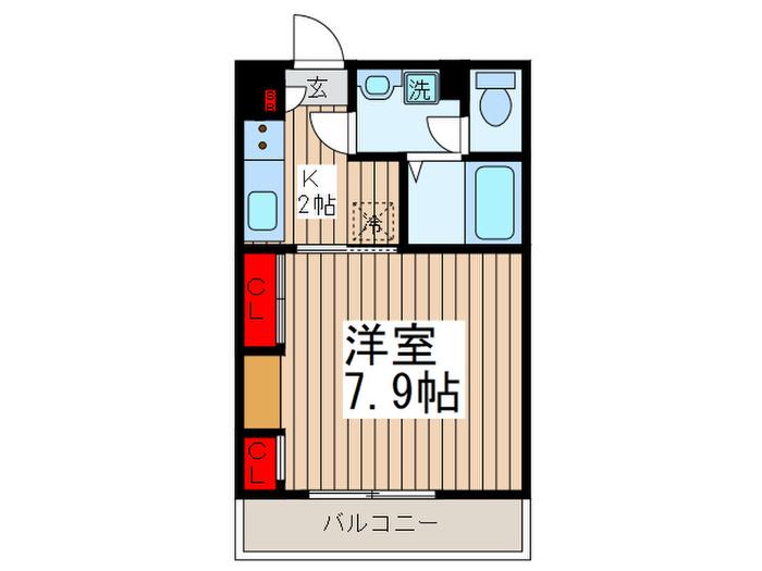 リブリ・テネロス(1K/2階)の間取り写真