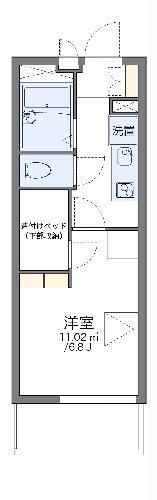 レオパレスマノワール(1K/3階)の間取り写真