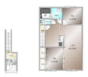 AFC RESIDENCE 富士宮(2LDK/2階)の間取り写真