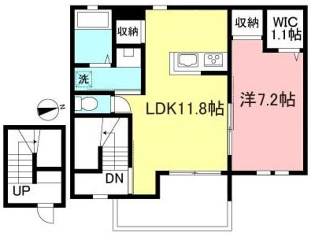 アーバンプラザC(1LDK/2階)の間取り写真