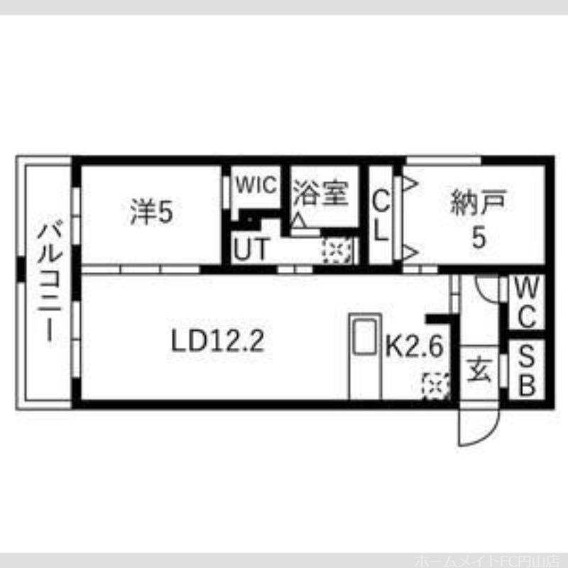 ヴィレッジ円山テラス(2LDK/2階)の間取り写真