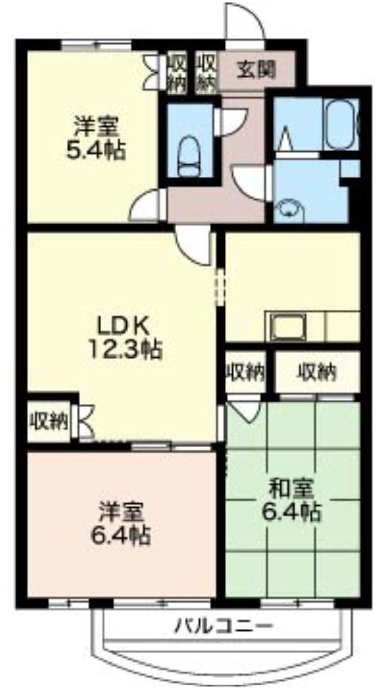 アルシオネ 積水ハウスシャーメゾン(3LDK/2階)の間取り写真