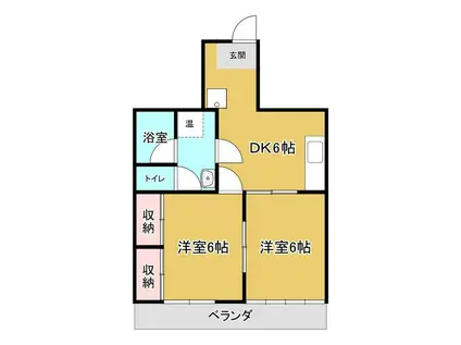 三和ハイツ(2DK/3階)の間取り写真